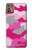 W2525 Pink Camo Camouflage Hard Case and Leather Flip Case For Motorola Moto G9 Plus