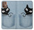 W2641 Pocket Black Cat Hard Case and Leather Flip Case For Motorola Moto G9 Plus