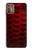 W2879 Red Arowana Fish Scale Hard Case and Leather Flip Case For Motorola Moto G9 Plus