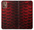 W2879 Red Arowana Fish Scale Hard Case and Leather Flip Case For Motorola Moto G9 Plus