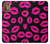 W2933 Pink Lips Kisses on Black Hard Case and Leather Flip Case For Motorola Moto G9 Plus