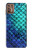 W3047 Green Mermaid Fish Scale Hard Case and Leather Flip Case For Motorola Moto G9 Plus