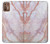 W3482 Soft Pink Marble Graphic Print Hard Case and Leather Flip Case For Motorola Moto G9 Plus