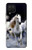 W0246 White Horse Hard Case and Leather Flip Case For Samsung Galaxy A42 5G