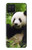 W1073 Panda Enjoy Eating Hard Case and Leather Flip Case For Samsung Galaxy A42 5G