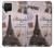 W2211 Paris Postcard Eiffel Tower Hard Case and Leather Flip Case For Samsung Galaxy A42 5G