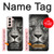 W1352 Lion Face Hard Case and Leather Flip Case For Samsung Galaxy S21 5G