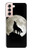 W1981 Wolf Howling at The Moon Hard Case and Leather Flip Case For Samsung Galaxy S21 5G