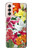 W3205 Retro Art Flowers Hard Case and Leather Flip Case For Samsung Galaxy S21 5G