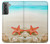 W3212 Sea Shells Starfish Beach Hard Case and Leather Flip Case For Samsung Galaxy S21 5G