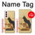 W3229 Vintage Cat Poster Hard Case and Leather Flip Case For Samsung Galaxy S21 5G