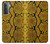 W3365 Yellow Python Skin Graphic Print Hard Case and Leather Flip Case For Samsung Galaxy S21 5G