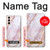 W3482 Soft Pink Marble Graphic Print Hard Case and Leather Flip Case For Samsung Galaxy S21 5G