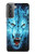 W0752 Blue Fire Grim Wolf Hard Case and Leather Flip Case For Samsung Galaxy S21 Plus 5G, Galaxy S21+ 5G