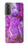 W2907 Purple Turquoise Stone Hard Case and Leather Flip Case For Samsung Galaxy S21 Plus 5G, Galaxy S21+ 5G