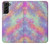 W3706 Pastel Rainbow Galaxy Pink Sky Hard Case and Leather Flip Case For Samsung Galaxy S21 Plus 5G, Galaxy S21+ 5G