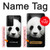 W1072 Panda Bear Hard Case and Leather Flip Case For Samsung Galaxy S21 Ultra 5G