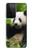 W1073 Panda Enjoy Eating Hard Case and Leather Flip Case For Samsung Galaxy S21 Ultra 5G