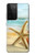 W1117 Starfish on the Beach Hard Case and Leather Flip Case For Samsung Galaxy S21 Ultra 5G