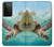 W1377 Ocean Sea Turtle Hard Case and Leather Flip Case For Samsung Galaxy S21 Ultra 5G