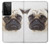 W1852 Pug Dog Hard Case and Leather Flip Case For Samsung Galaxy S21 Ultra 5G