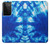 W1869 Tie Dye Blue Hard Case and Leather Flip Case For Samsung Galaxy S21 Ultra 5G