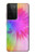 W2488 Tie Dye Color Hard Case and Leather Flip Case For Samsung Galaxy S21 Ultra 5G