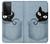 W2641 Pocket Black Cat Hard Case and Leather Flip Case For Samsung Galaxy S21 Ultra 5G