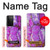 W2907 Purple Turquoise Stone Hard Case and Leather Flip Case For Samsung Galaxy S21 Ultra 5G