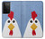 W3254 Chicken Cartoon Hard Case and Leather Flip Case For Samsung Galaxy S21 Ultra 5G