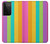 W3678 Colorful Rainbow Vertical Hard Case and Leather Flip Case For Samsung Galaxy S21 Ultra 5G