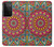 W3694 Hippie Art Pattern Hard Case and Leather Flip Case For Samsung Galaxy S21 Ultra 5G