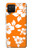 W2245 Hawaiian Hibiscus Orange Pattern Hard Case and Leather Flip Case For Samsung Galaxy A12