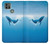 W0843 Blue Whale Hard Case and Leather Flip Case For Motorola Moto G9 Power