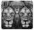 W3372 Lion Face Hard Case and Leather Flip Case For Motorola Moto G9 Power