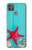 W3428 Aqua Wood Starfish Shell Hard Case and Leather Flip Case For Motorola Moto G9 Power