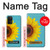 W3039 Vintage Sunflower Blue Hard Case and Leather Flip Case For Samsung Galaxy A32 5G