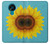 W3039 Vintage Sunflower Blue Hard Case and Leather Flip Case For Nokia 3.4