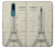 W3474 Eiffel Architectural Drawing Hard Case and Leather Flip Case For Nokia 2.4