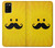 W1145 Yellow Mustache Sun Hard Case and Leather Flip Case For Samsung Galaxy A02s, Galaxy M02s