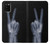 W3101 X-ray Peace Sign Fingers Hard Case and Leather Flip Case For Samsung Galaxy A02s, Galaxy M02s