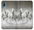 W0933 White Horses Hard Case and Leather Flip Case For Samsung Galaxy A04, Galaxy A02, M02