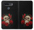 W3753 Dark Gothic Goth Skull Roses Hard Case and Leather Flip Case For LG K51S