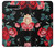 W3112 Rose Floral Pattern Black Hard Case and Leather Flip Case For LG K41S