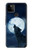 W3693 Grim White Wolf Full Moon Hard Case and Leather Flip Case For Google Pixel 5A 5G