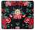 W3112 Rose Floral Pattern Black Hard Case and Leather Flip Case For LG Stylo 7 4G
