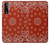 W3355 Bandana Red Pattern Hard Case and Leather Flip Case For LG Stylo 7 5G