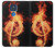 W0493 Music Note Burn Hard Case and Leather Flip Case For Motorola Moto G Play (2021)