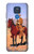 W0772 Cowboy Western Hard Case and Leather Flip Case For Motorola Moto G Play (2021)