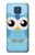 W3029 Cute Blue Owl Hard Case and Leather Flip Case For Motorola Moto G Play (2021)